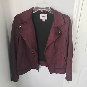 Faux Suede Moto Jacket